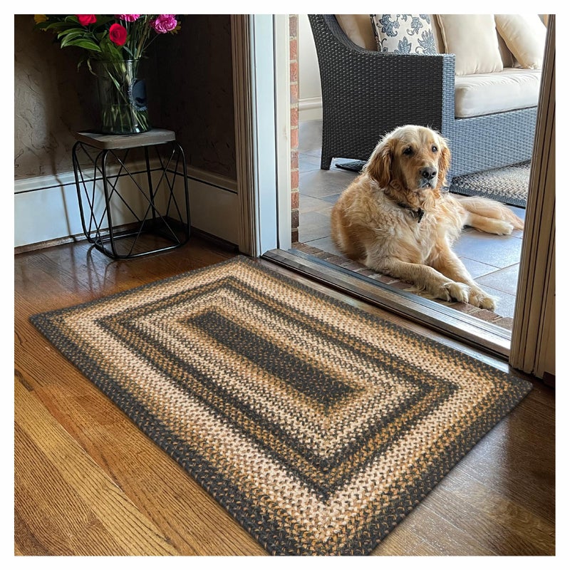 Homespice Kilimanjaro Jute Braided Rugs 27x45 - Ideal as Indoor Entryway Rug for Primitive Decor, Durable, No Shed Jute for Easy Maintainence - Image 1